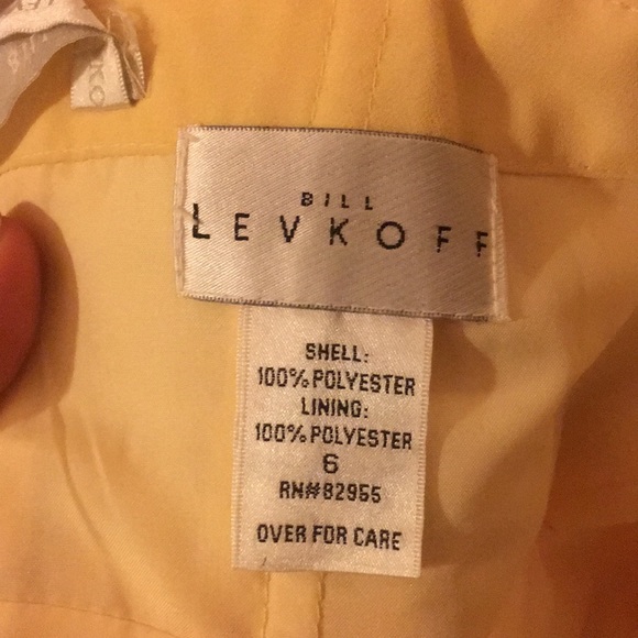 Yellow Bill Levkoff Bridesmaid/Formal Dress - Picture 3 of 3